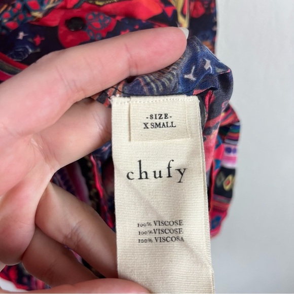 Chufy Memories Of Peru Top Blouse Print Button Down - Picture 9 of 11